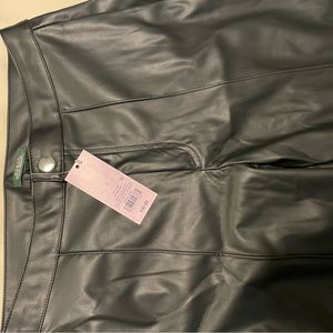 Pleather flare pants